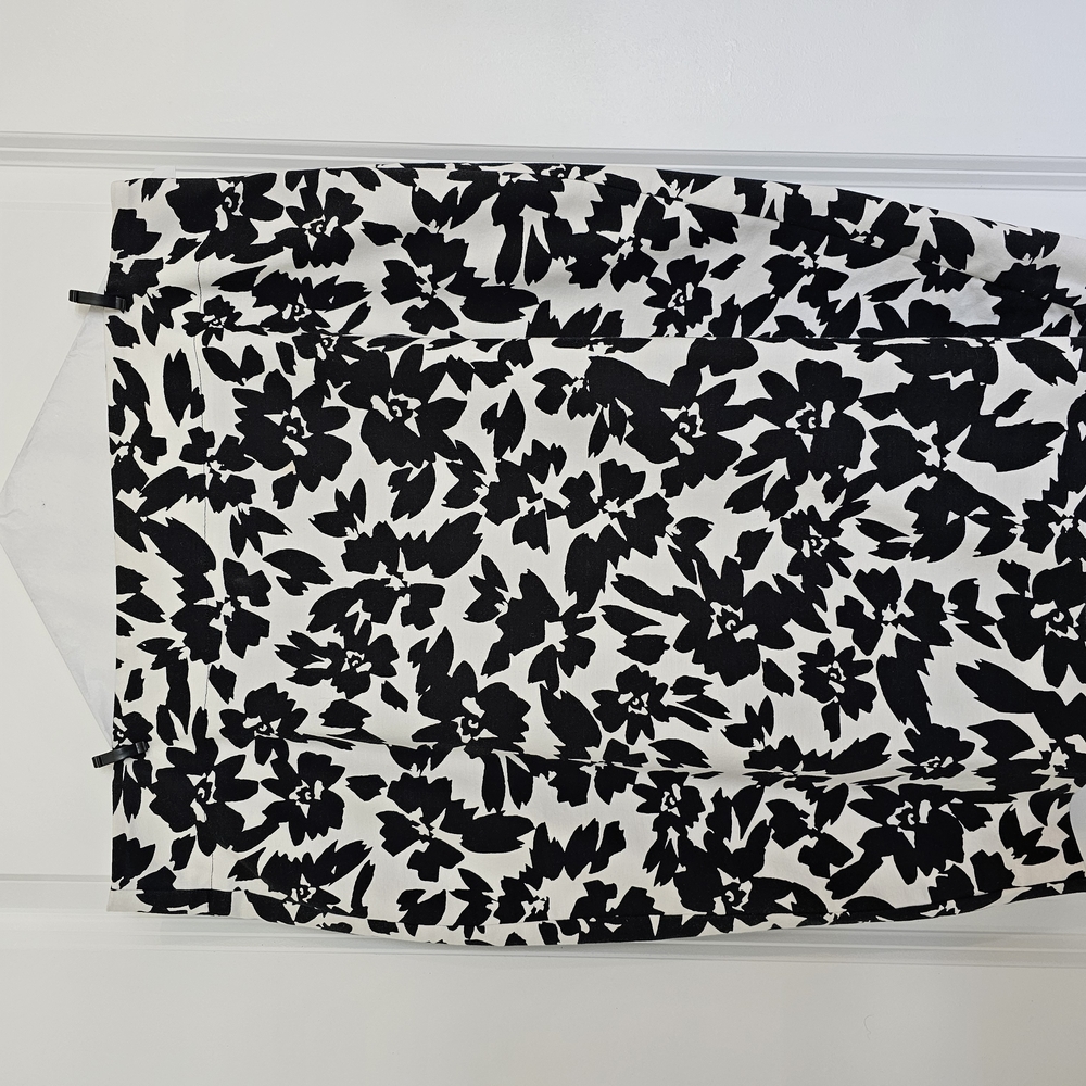 Floral Black and White Skirt